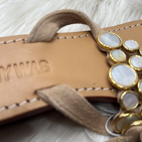 JOHNNY WAS Mother Of Pearls Wedge Sandals - Picture 11 of 12